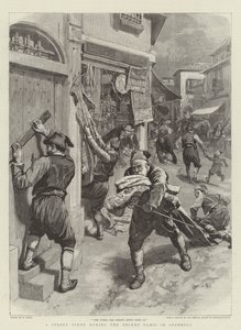 Una Escena Callejera durante el Reciente Pánico en Stamboul de William Small